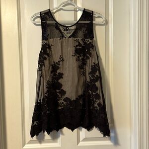 Black lace tank